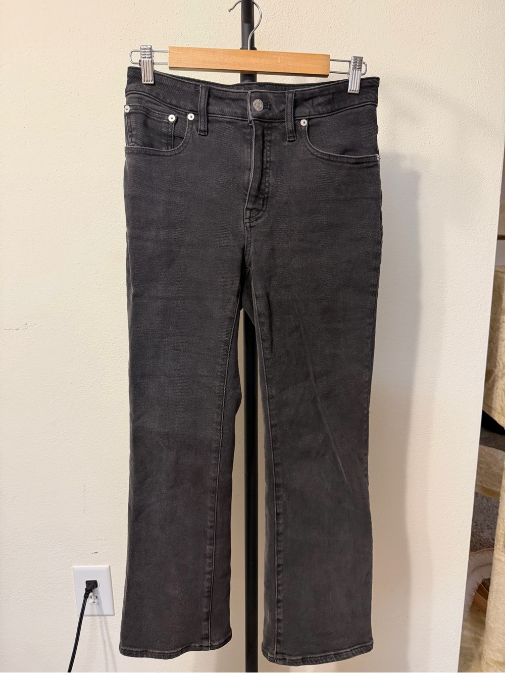 Madewell Black Ankle Bootcut Jeans